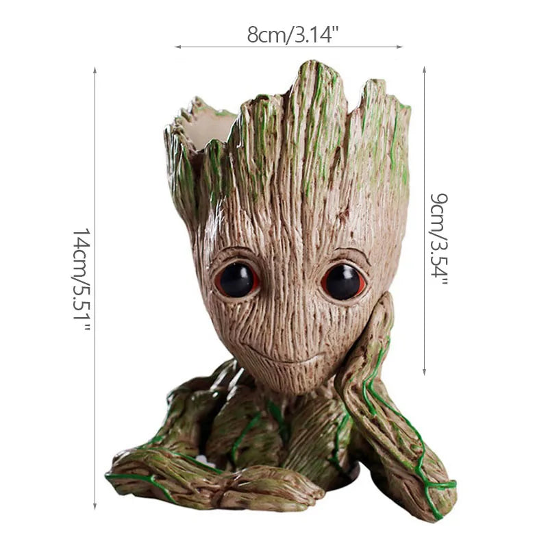 Modern Groot Flower Vase Cartoon Art Vases Flower Arrangement Home Living Room Decoration Simulation Plants Flower Pots Crafts