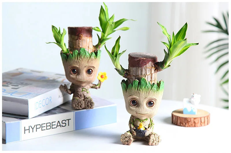 Tree Man Anime Vases Groot Flower Pots Garden Pots Planters Home Office Decoration Pen Holder Figurine Figure Ornament Gift