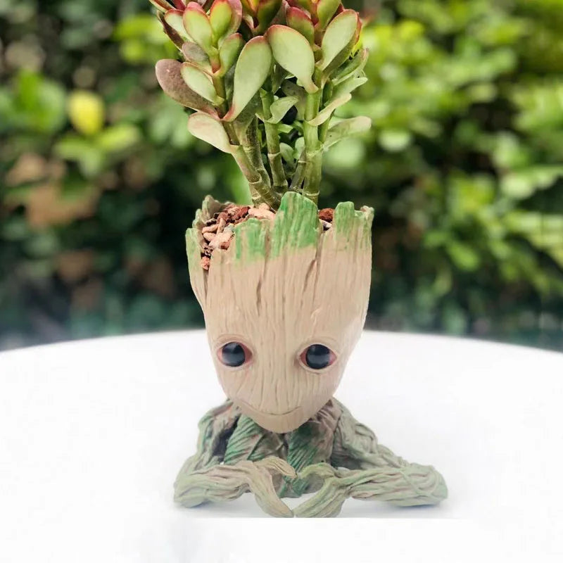 Modern Groot Flower Vase Cartoon Art Vases Flower Arrangement Home Living Room Decoration Simulation Plants Flower Pots Crafts