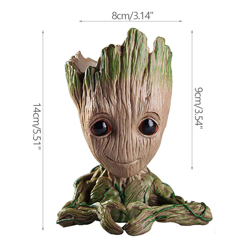 Modern Groot Flower Vase Cartoon Art Vases Flower Arrangement Home Living Room Decoration Simulation Plants Flower Pots Crafts