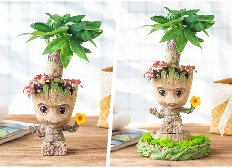 Tree Man Anime Vases Groot Flower Pots Garden Pots Planters Home Office Decoration Pen Holder Figurine Figure Ornament Gift
