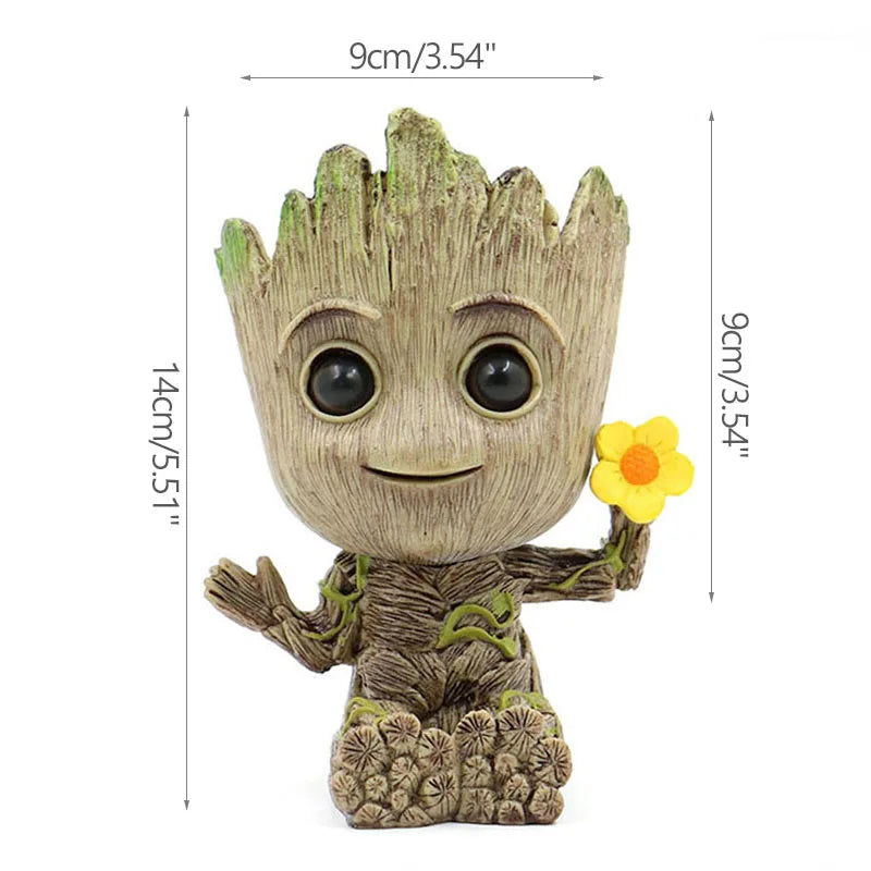 Tree Man Anime Vases Groot Flower Pots Garden Pots Planters Home Office Decoration Pen Holder Figurine Figure Ornament Gift
