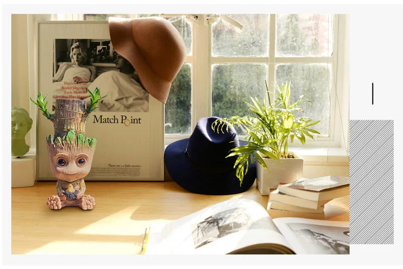 Tree Man Anime Vases Groot Flower Pots Garden Pots Planters Home Office Decoration Pen Holder Figurine Figure Ornament Gift