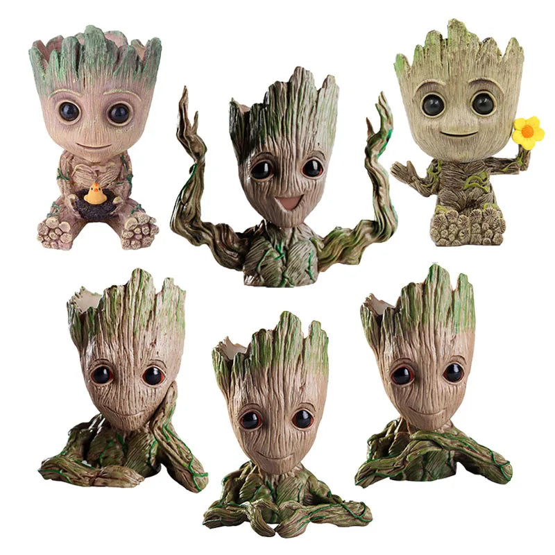Tree Man Anime Vases Groot Flower Pots Garden Pots Planters Home Office Decoration Pen Holder Figurine Figure Ornament Gift