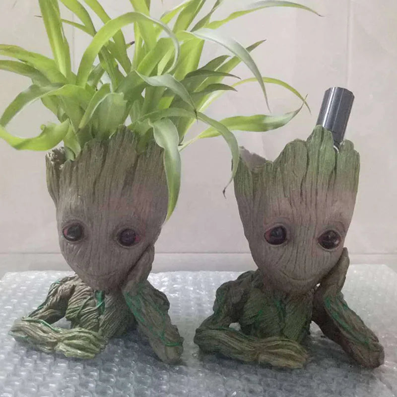Modern Groot Flower Vase Cartoon Art Vases Flower Arrangement Home Living Room Decoration Simulation Plants Flower Pots Crafts