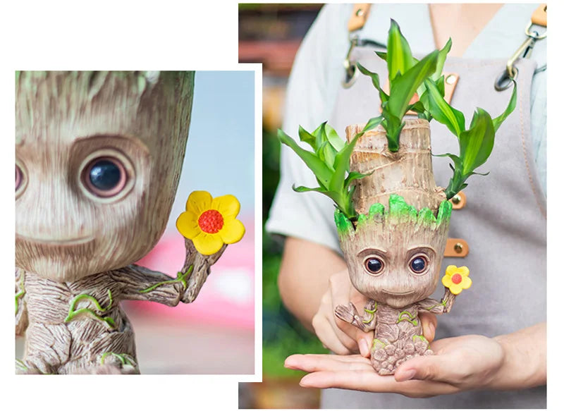 Tree Man Anime Vases Groot Flower Pots Garden Pots Planters Home Office Decoration Pen Holder Figurine Figure Ornament Gift