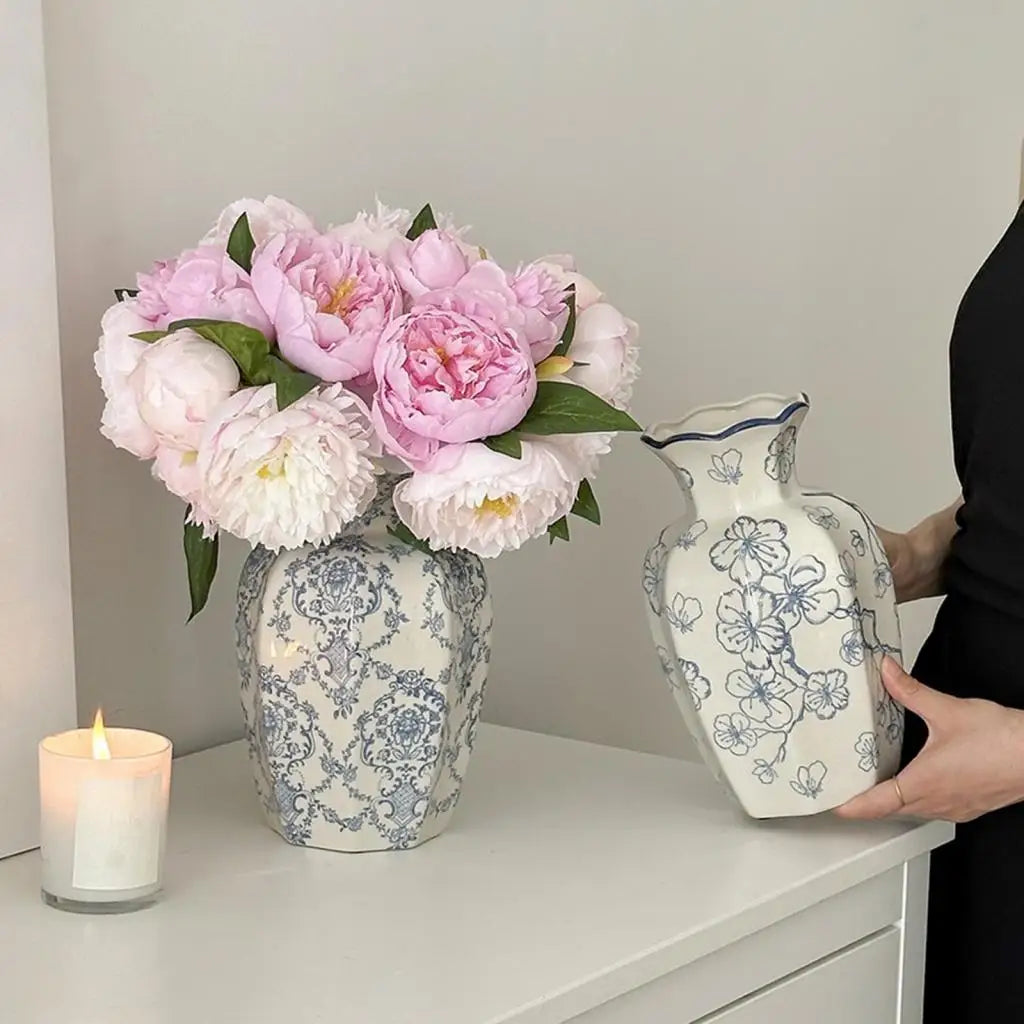 Ceramic Flower Vase Flower Arrangement Decoration Versatile Traditional For Decoration Living Room Flower Arrangement Porch