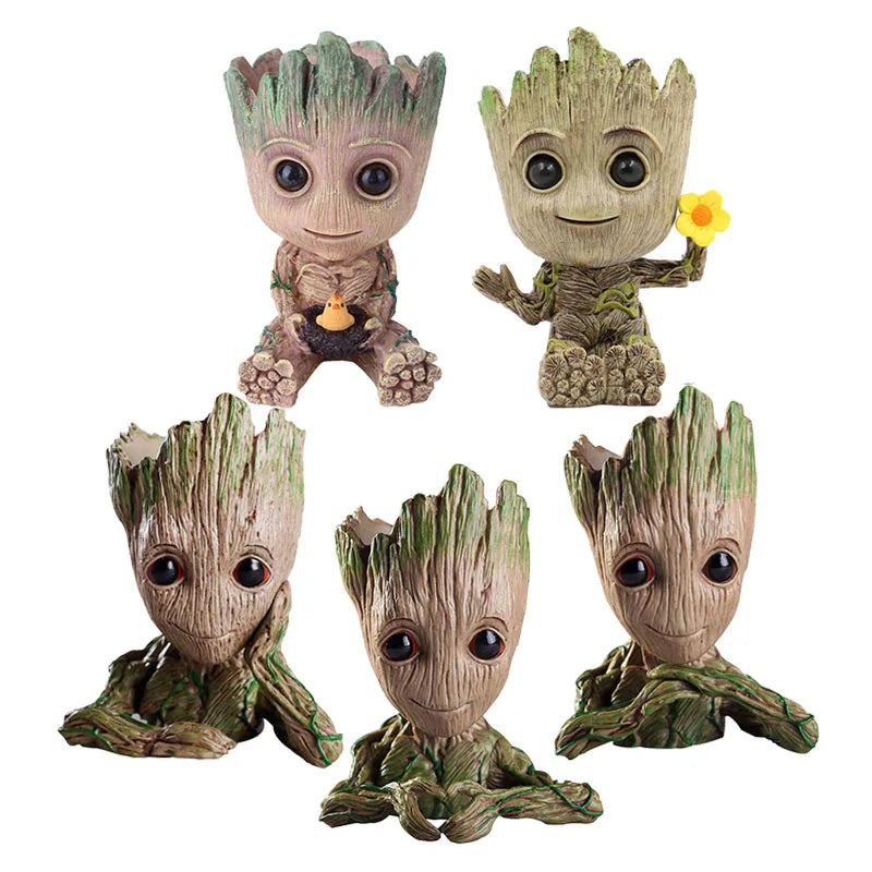 Tree Man Anime Vases Groot Flower Pots Garden Pots Planters Home Office Decoration Pen Holder Figurine Figure Ornament Gift