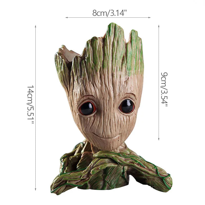 Modern Groot Flower Vase Cartoon Art Vases Flower Arrangement Home Living Room Decoration Simulation Plants Flower Pots Crafts