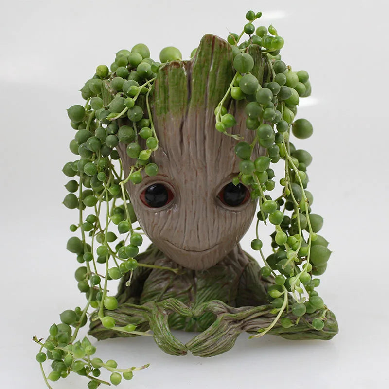 Modern Groot Flower Vase Cartoon Art Vases Flower Arrangement Home Living Room Decoration Simulation Plants Flower Pots Crafts