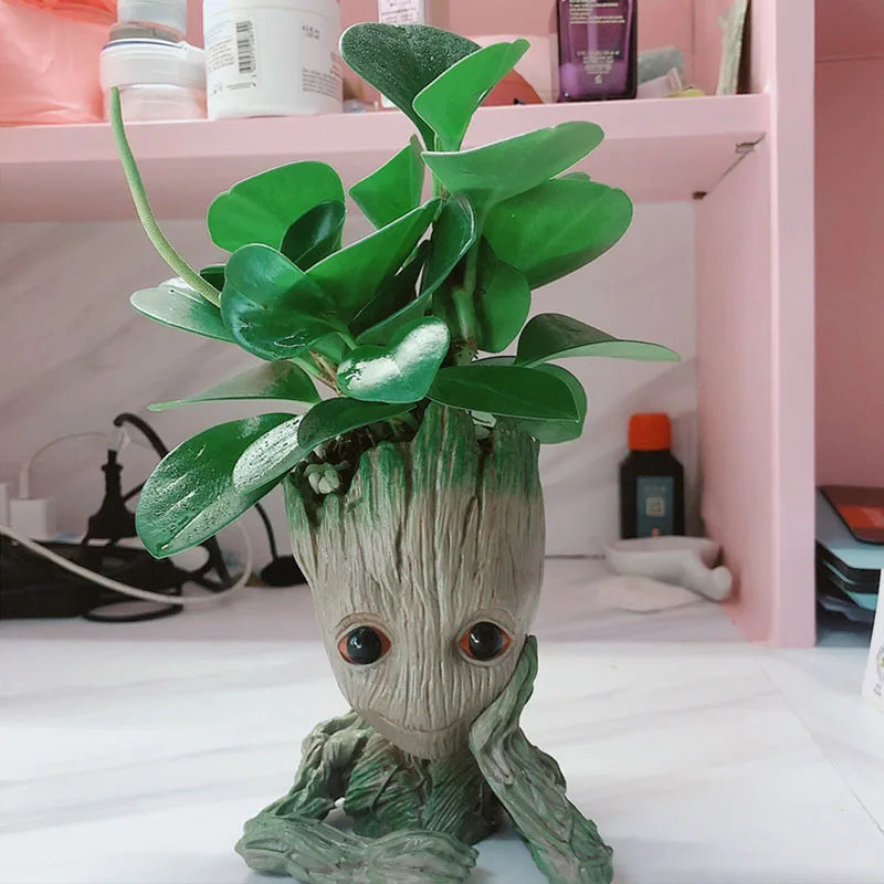 Modern Groot Flower Vase Cartoon Art Vases Flower Arrangement Home Living Room Decoration Simulation Plants Flower Pots Crafts