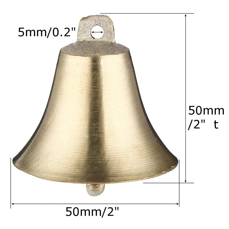 1 Pcs Cow Horse Sheep Grazing Copper Bells Large Thickened Cattle Sheep Antique Bells Animal Prevent The Loss Zinc Alloy Bells