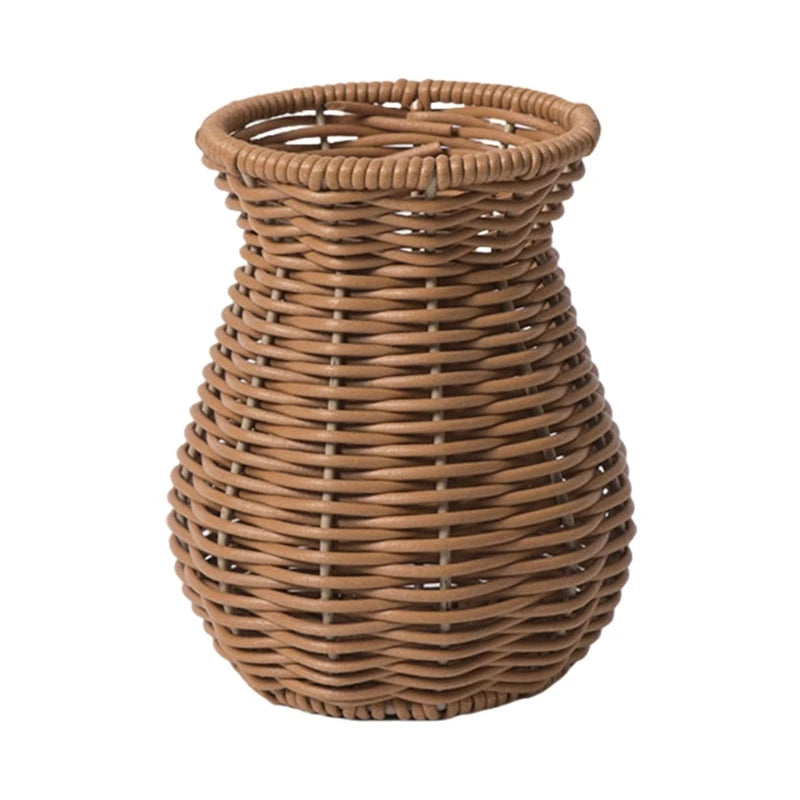 Decorative Rattan Vase Woven Decorative Table Vase for Dried Flower,Home and Office Durability and Waterproof Decors