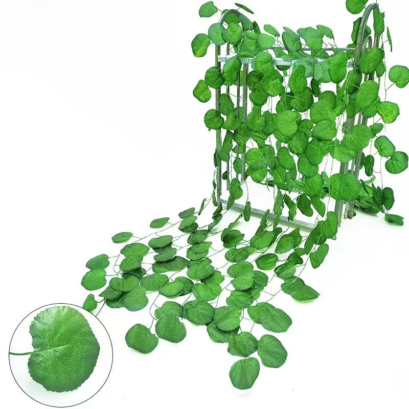 1/2/6Piece Artificial Vine Home Decor Artificial Ivy Leaf Garland Plants Vine Fake Foliage Flowers Creeper Green Ivy Wreath