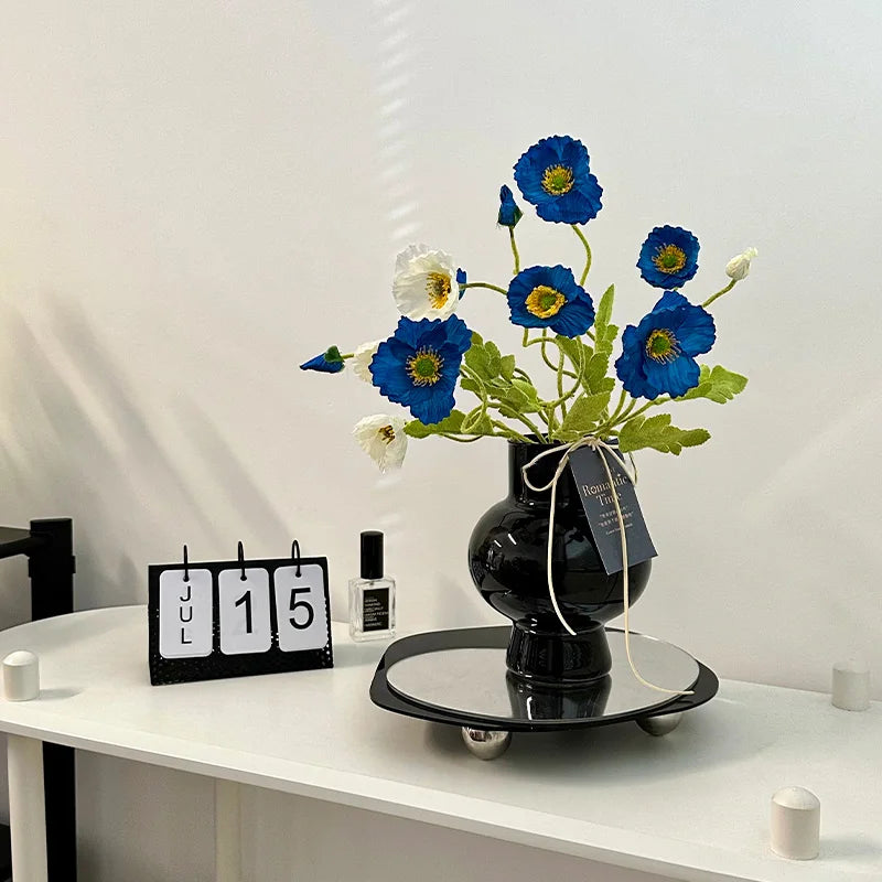 Nordic Glass Flower Vase Hydroponic Pot Vase Decoration Glass Vases Pot for Flowers Table Decoration Desk Home Ornament 유리화병