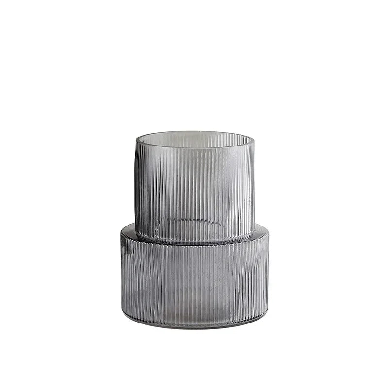 Light luxury, simple and high-end vase, home dining table, office glass vase, hydroponic flower decoration, decorative ornaments