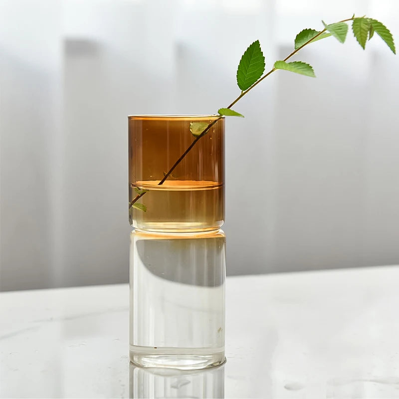 Retro Glass Vase Plant Hydroponic Terrarium Desktop Vase Glass Crafts DIY Aromatherapy Bottle Flower Arrangement Decoration