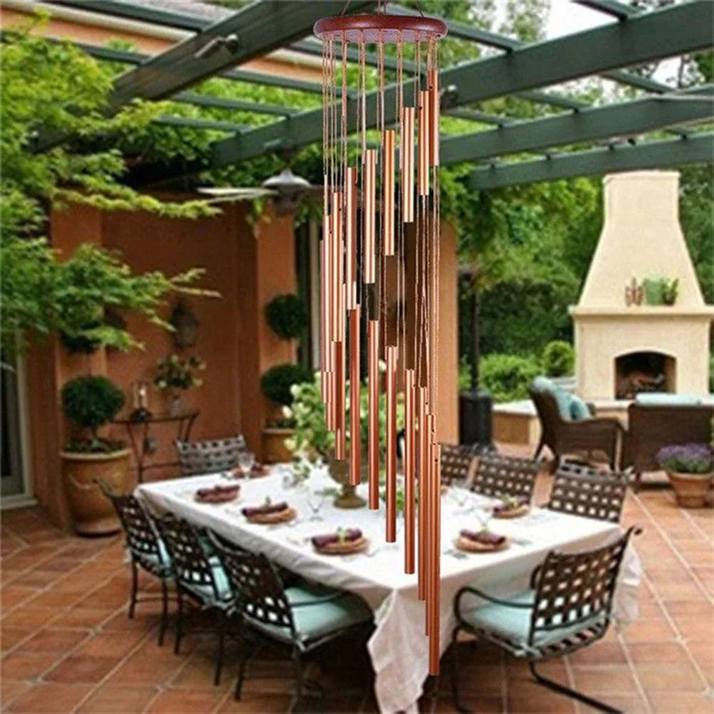 Handcrafted Aluminum Wind Chimes Beautiful For Outside Gold/silver Bells Home Patio Garden Wedding Party Memorial Decor Gifts