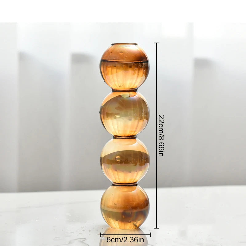 Retro Glass Vase Plant Hydroponic Terrarium Desktop Vase Glass Crafts DIY Aromatherapy Bottle Flower Arrangement Decoration