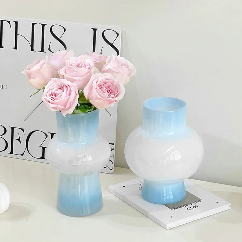 Nordic Glass Flower Vase Hydroponic Pot Vase Decoration Glass Vases Pot for Flowers Table Decoration Desk Home Ornament 유리화병