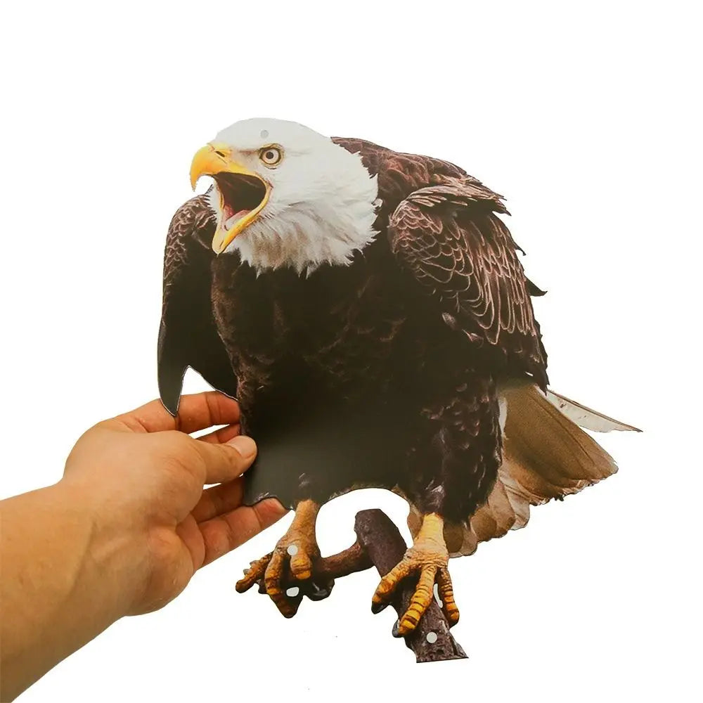 Waterproof Bird Repel Owl Scarecrow Hanging With Bells Fake Bird Scare Device Rectangle Bird Repeller Garden Decoration