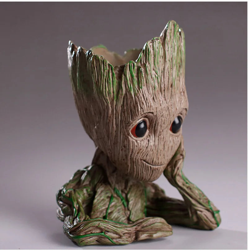 Groot Vases For Flowers Home Decoration Pots Planters Anime Figurines Home Decoration Accessories Office Storage Pen Case