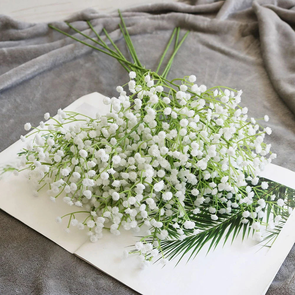 1 Bunch Artificial Flowers Fake Silk Gypsophila DIY Floral Bouquets Flower For Handmade Wedding Party Home Decor