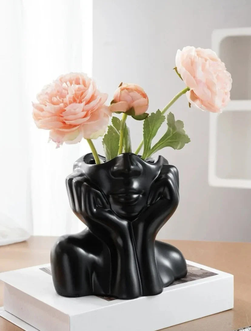 Home Resin Vase Gold White Black Human Body Shaping Art Flower Planter Personalized And Creative Decoration Handicrafts Ornament
