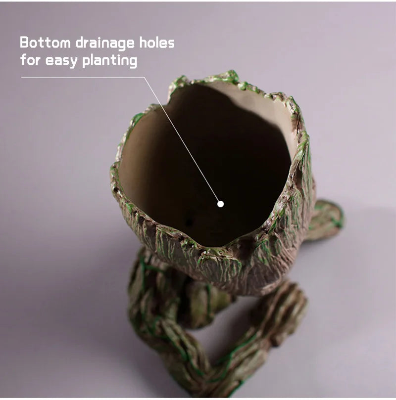 Groot Vases For Flowers Home Decoration Pots Planters Anime Figurines Home Decoration Accessories Office Storage Pen Case