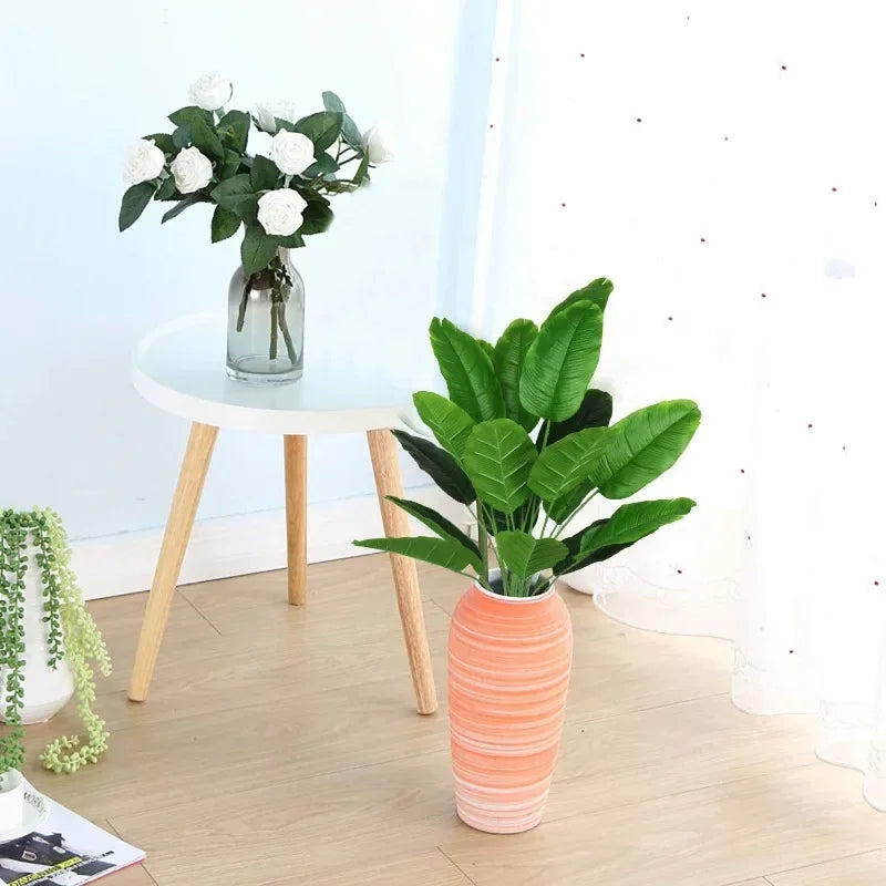 1 pcs Artificial Banana Tree Fake Palm Leaf Monstera Leaf Large Tropical Palm Tree Realistic Green Plant for Home Decoration