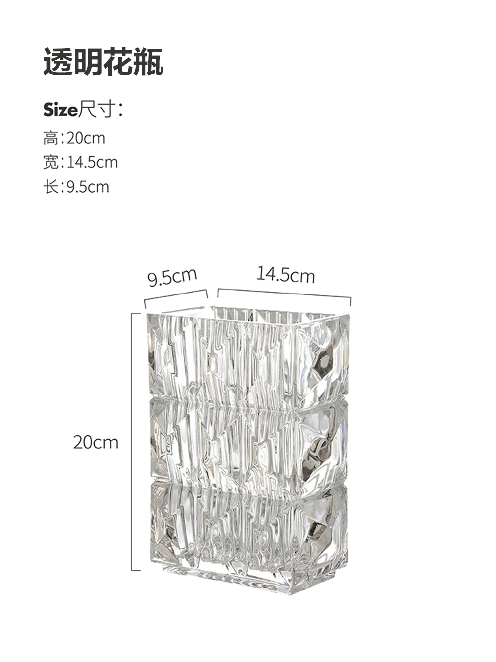 Livetai Modern Minimalist Glass Vase Scandinavian Living Room Transparent Flower Holder Hydroponic Water Home Decor