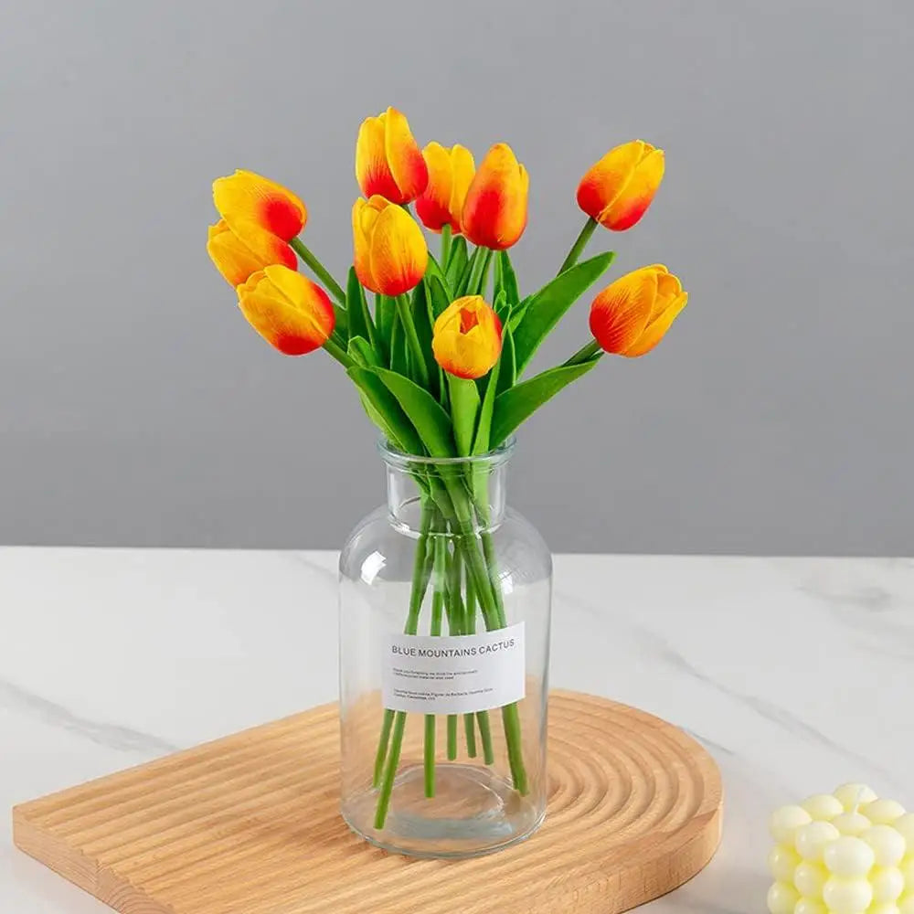 1/3/5/10pcs Tulips Artificial Flowers White Fake Tulips Bouquet Silicone Tulip Flower Home Decor Valentines Gift Wedding Bouquet
