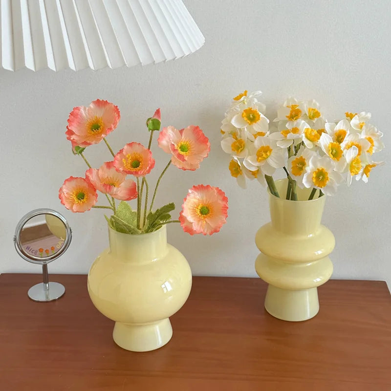 Nordic Glass Flower Vase Hydroponic Pot Vase Decoration Glass Vases Pot for Flowers Table Decoration Desk Home Ornament 유리화병