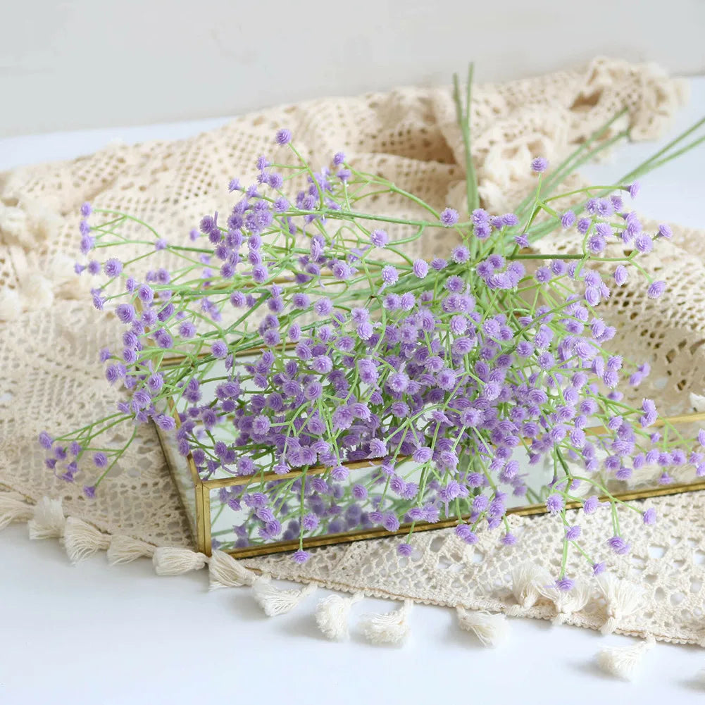 1 Bunch Artificial Flowers Fake Silk Gypsophila DIY Floral Bouquets Flower For Handmade Wedding Party Home Decor