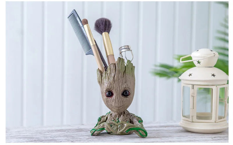 Groot Vases For Flowers Home Decoration Pots Planters Anime Figurines Home Decoration Accessories Office Storage Pen Case