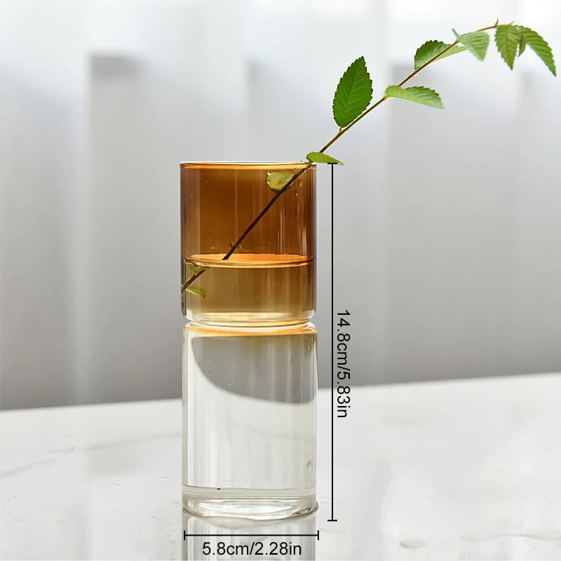 Retro Glass Vase Plant Hydroponic Terrarium Desktop Vase Glass Crafts DIY Aromatherapy Bottle Flower Arrangement Decoration