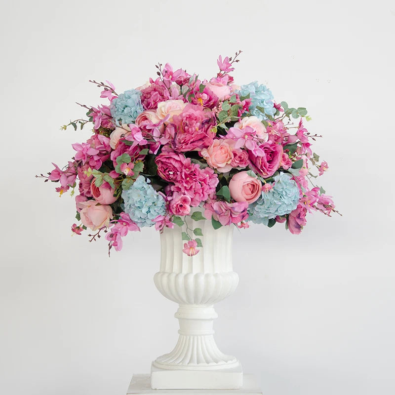30/40/55cm artificial table decoration flower ball silk Roman flower pot wedding decoration guide road photography flower row