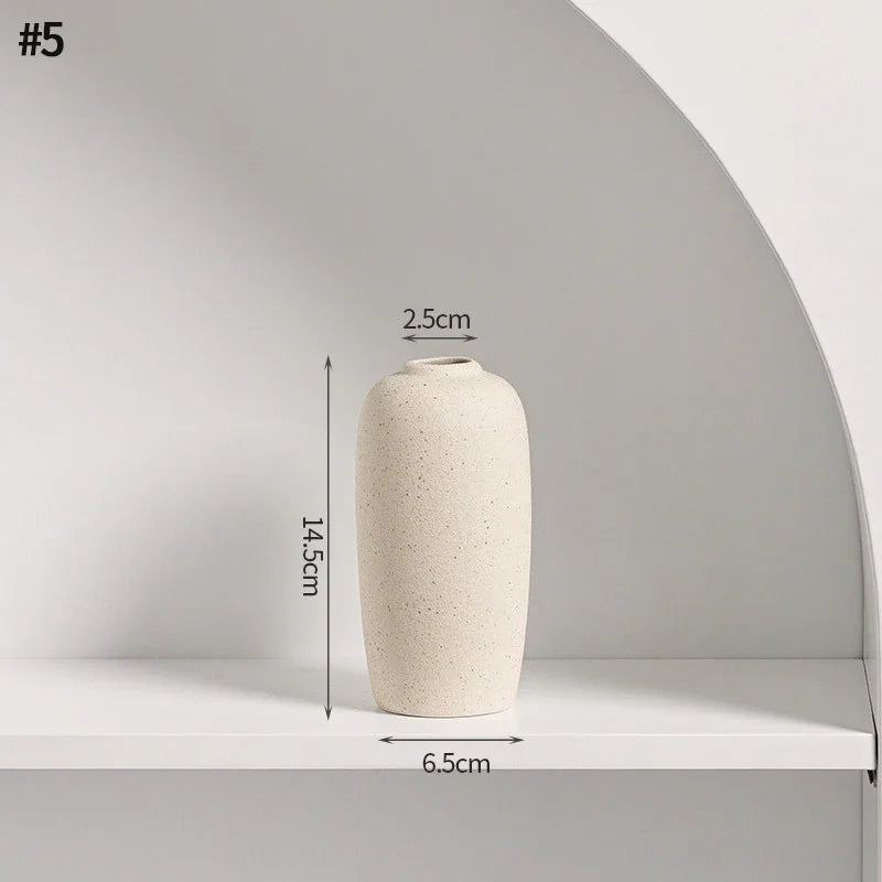Ceramic Vase White Flower Pot Nordic Decorative Vase Dry Flower Vases for Home Living Room Desktop Decor ваза для цве
