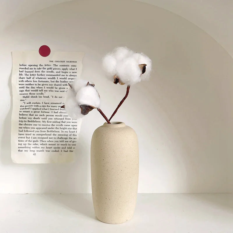 Ceramic Vase White Flower Pot Nordic Decorative Vase Dry Flower Vases for Home Living Room Desktop Decor ваза для цве