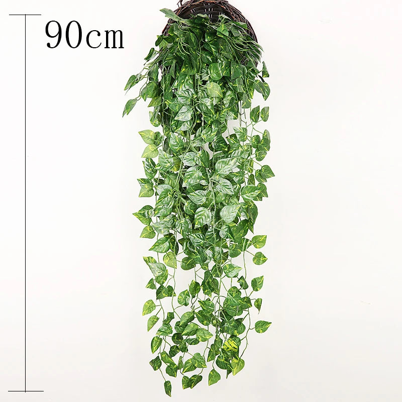 1/2/6Piece Artificial Vine Home Decor Artificial Ivy Leaf Garland Plants Vine Fake Foliage Flowers Creeper Green Ivy Wreath