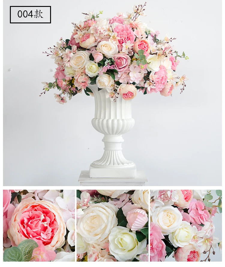 30/40/55cm artificial table decoration flower ball silk Roman flower pot wedding decoration guide road photography flower row