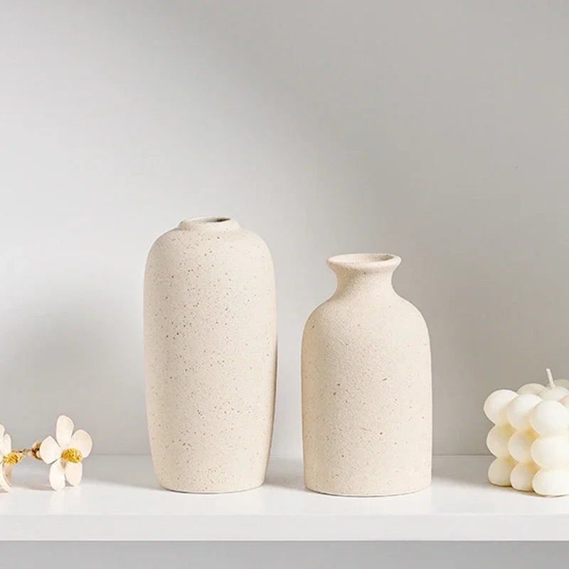 Ceramic Vase White Flower Pot Nordic Decorative Vase Dry Flower Vases for Home Living Room Desktop Decor ваза для цве