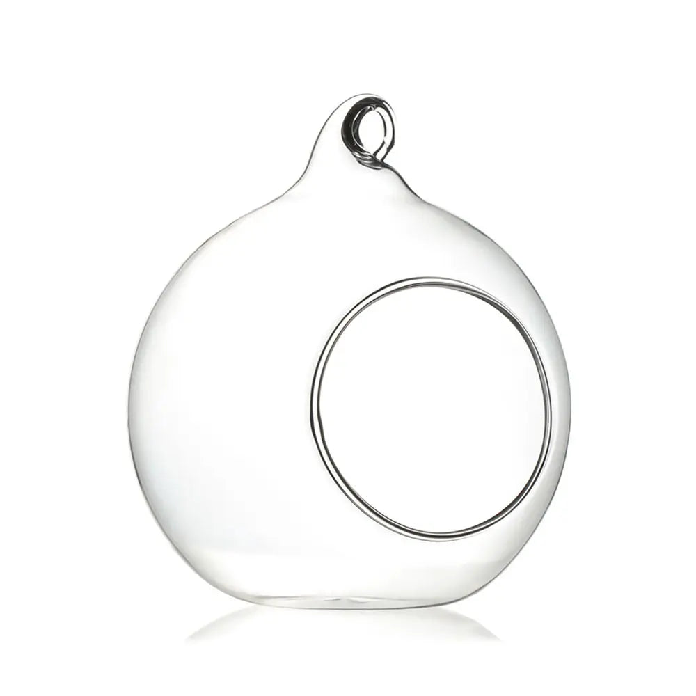 Hanging Glass Ball DIY Bauble Plant Pot Clear Glass Tea Light LED Candle Holder Fillable Bauble Tabletop Vases Decoration Crafts