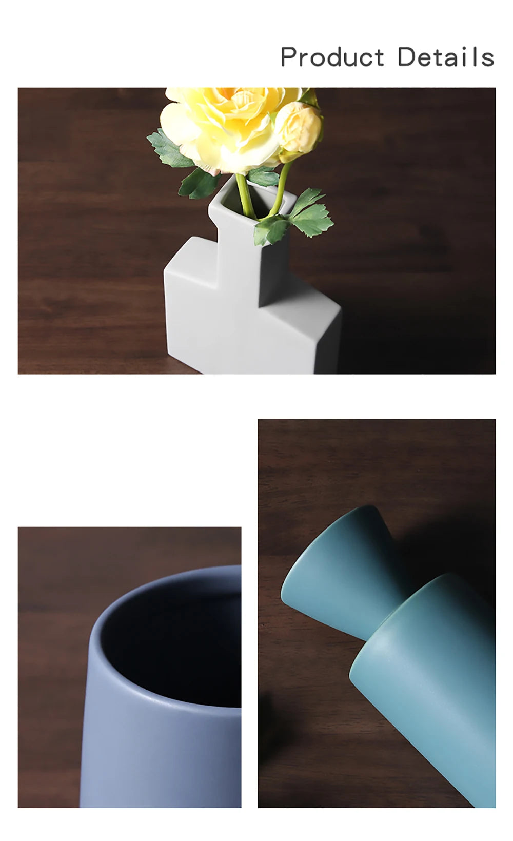 Nordic Morandi ceramic Vase geometric Ornaments Room Decor modern decorative dried flower Vase home decoration Wedding Gifts