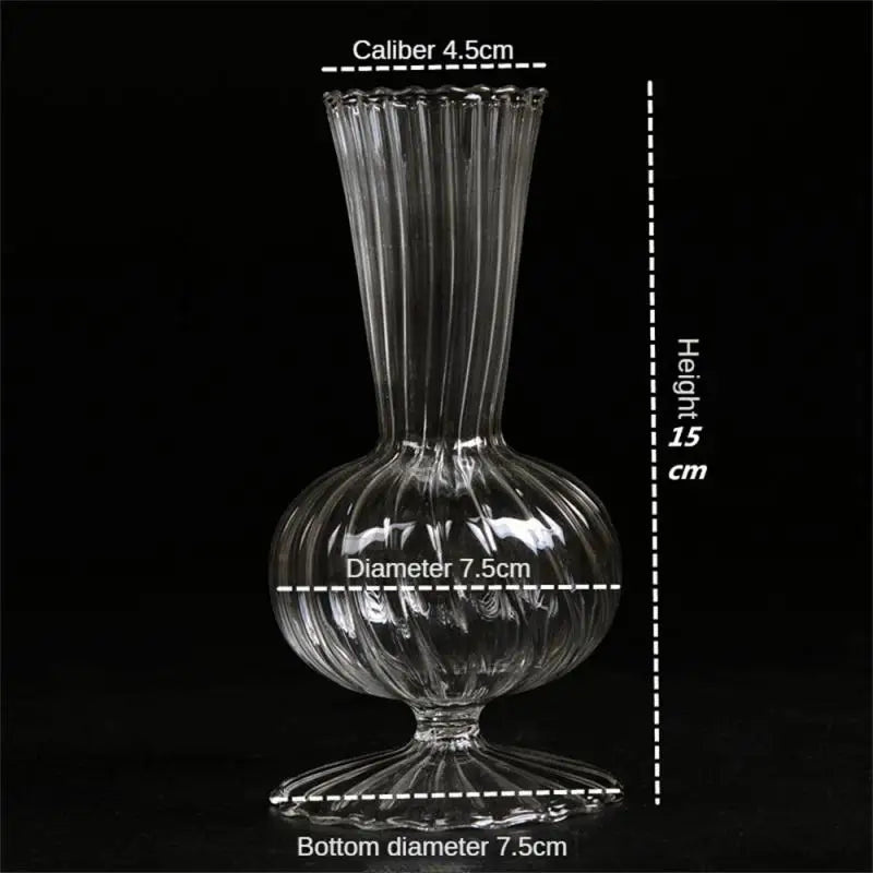 Nordic Glass Vase Home Decoration Accessories Ins Transparent Plant Hydroponic Bottle Living Room Wedding Table Decor Vases