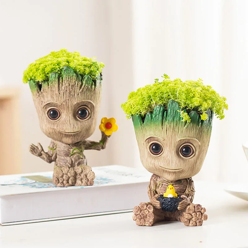Tree Man Anime Vases Groot Flower Pots Garden Pots Planters Home Office Decoration Pen Holder Figurine Figure Ornament Gift