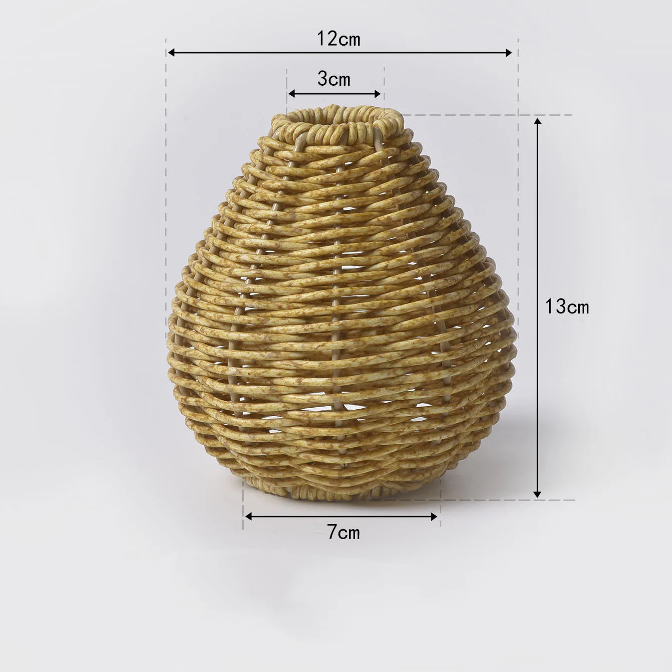 Decorative Imitation Rattan Vase Woven Decorative Table Vase for Dried Flower Home and Office Durability and Waterproof Decors