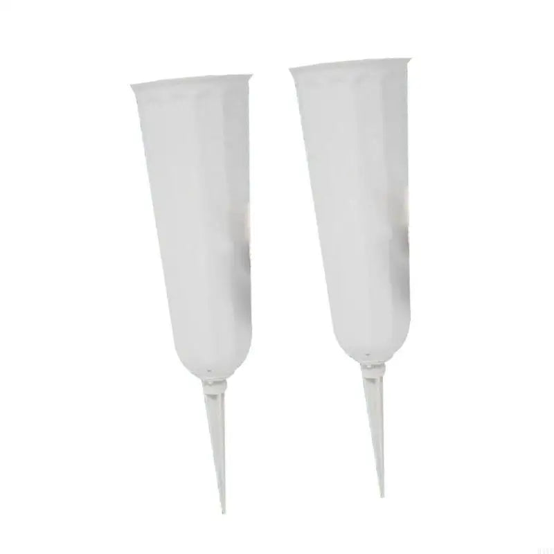 2Pcs Outdoor Cemetery Vases for Flowers with Easy Ground Insertion Grave Vases