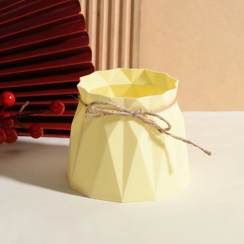 Modern Plastic Vases Home Decoration Anti-ceramic Vases Imitation Rattan Flower Vase European Wedding Modern Decorations Basket