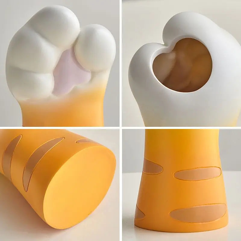 Cute Cat Hand Vase Ornament Ins Dry Flower Simulation Flower Living Room Foyer Decoration Dining Flower Arrangement Ceramicpot